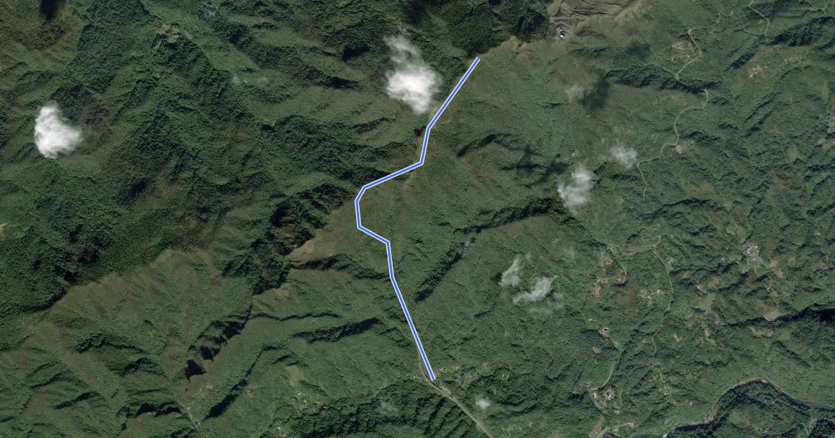 Маршрут 五分山登山步道 на спутниковом снимке