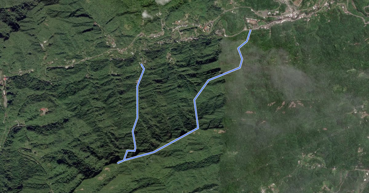 Маршрут 峰頭尖登山步道 на спутниковом снимке