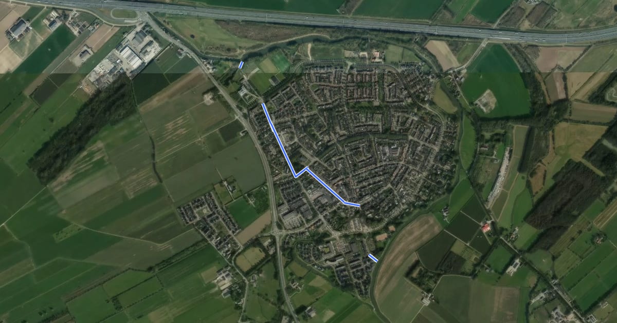 Маршрут 76-84 на спутниковом снимке