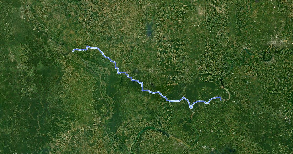 Маршрут 76 (Illinois) на спутниковом снимке