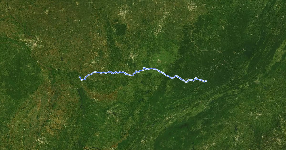 Маршрут 76 (Kentucky) на спутниковом снимке