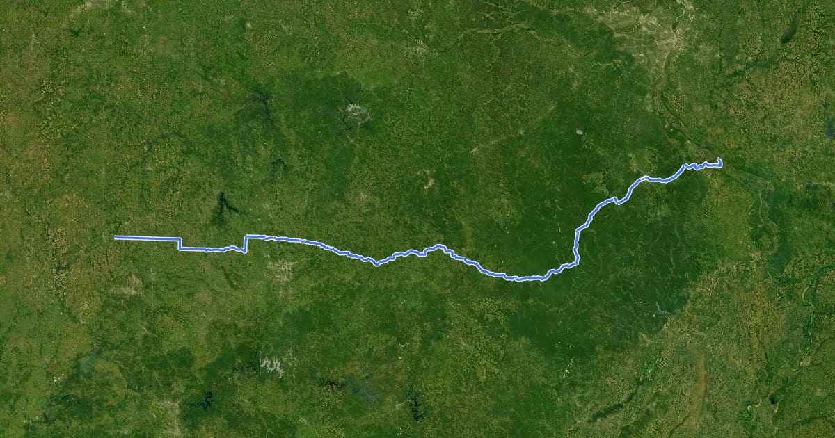 Маршрут 76 (Missouri) на спутниковом снимке