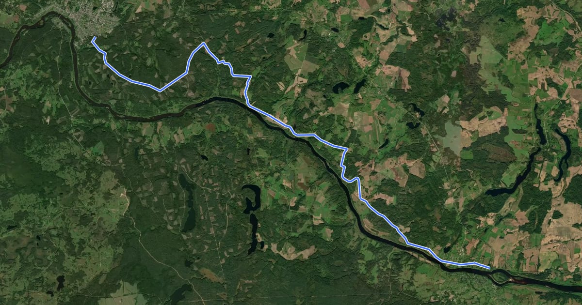 Маршрут 789: Krāslava-Piedruja на спутниковом снимке