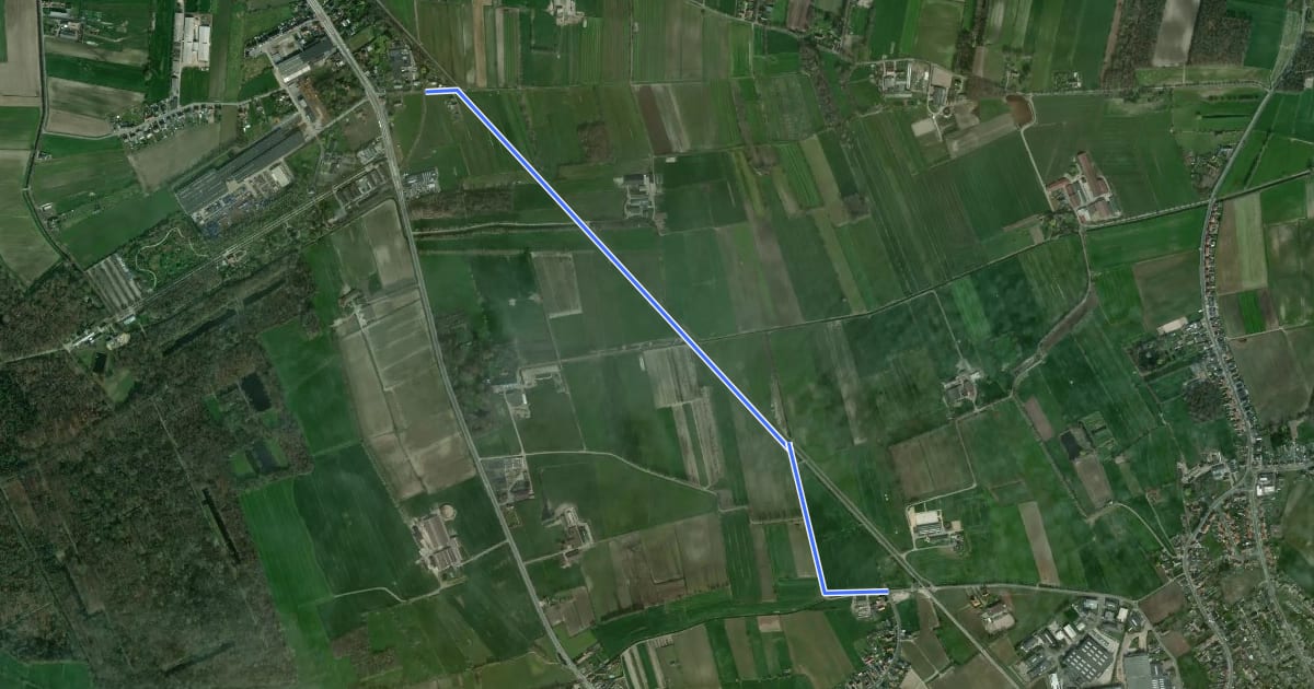 Маршрут 8-9 на спутниковом снимке