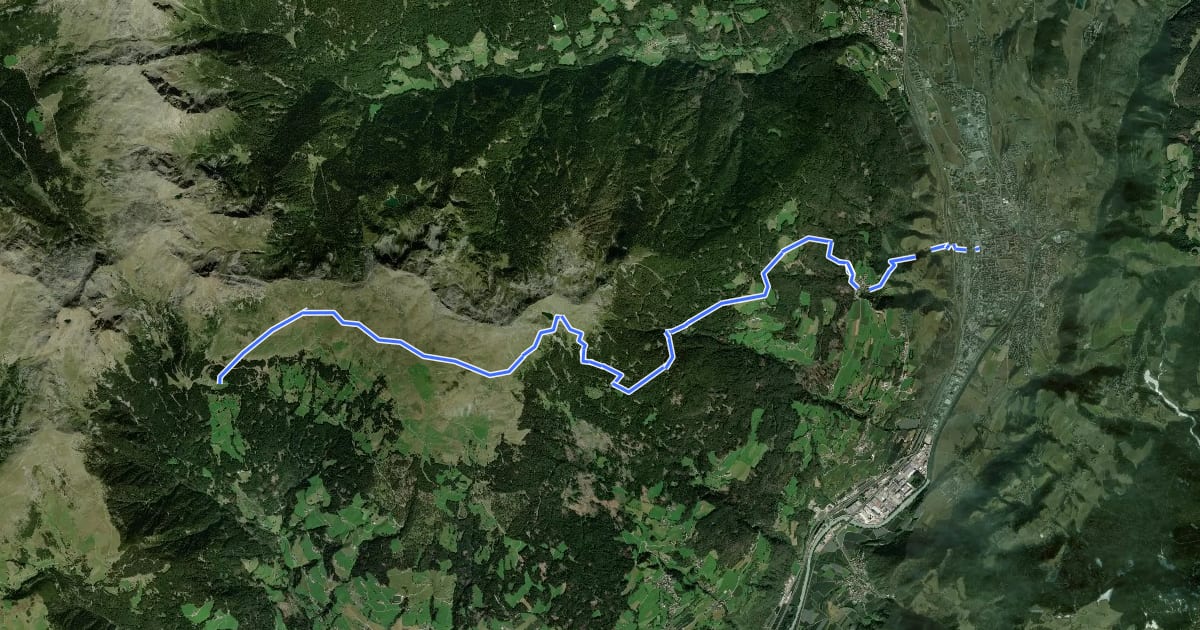 Маршрут 8 - Brixen => Radlseehütte => Klausner Hütte на спутниковом снимке