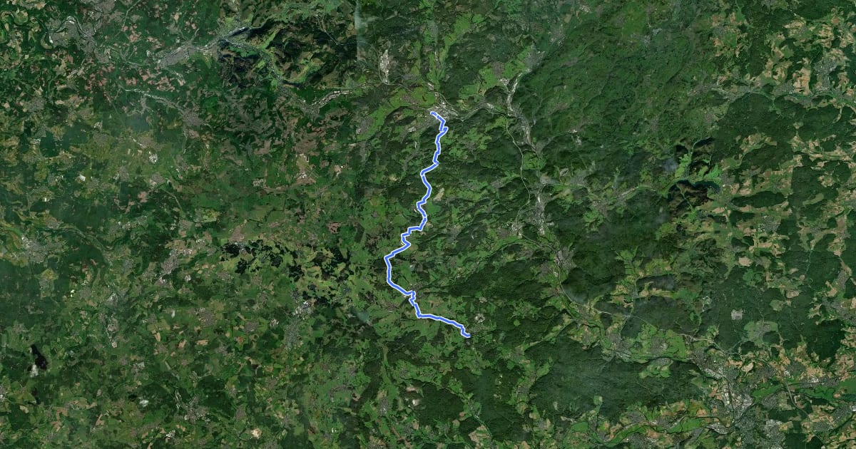 Маршрут [8] HWW Westerwald Etappe 1 (Haiger - Beilstein) на спутниковом снимке