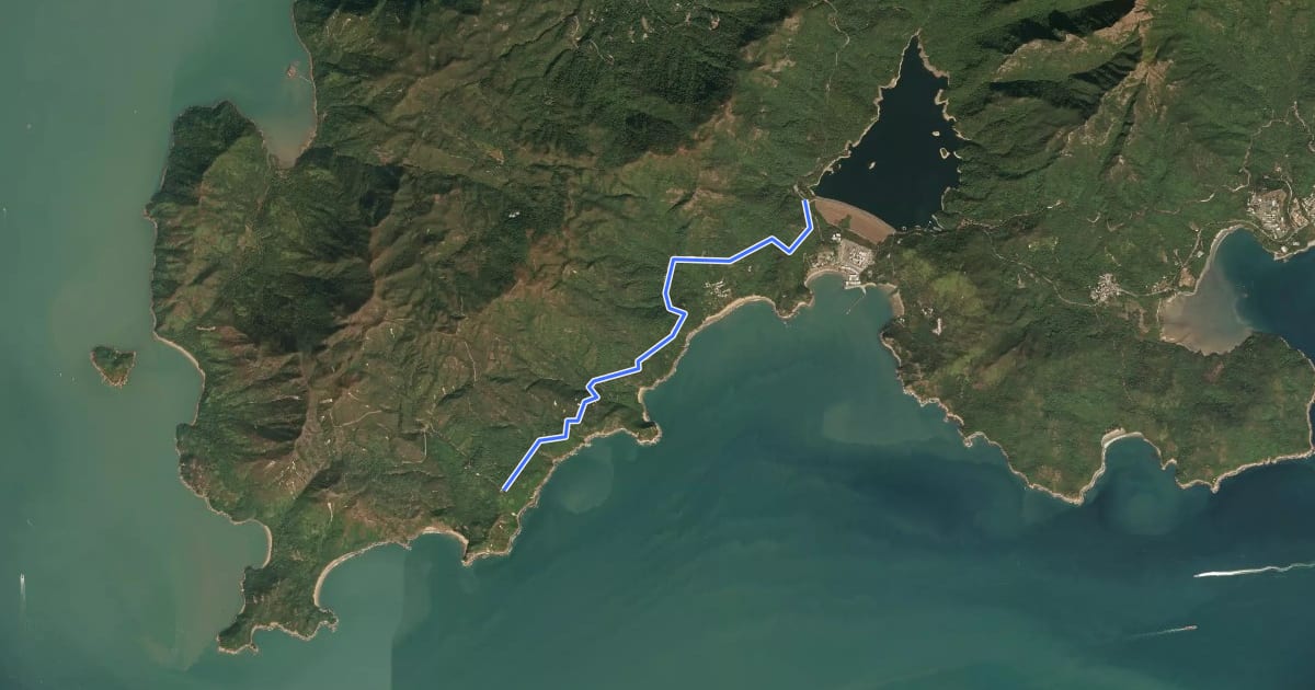 Маршрут 鳳凰徑第8段 Lantau Trail Section 8 на спутниковом снимке