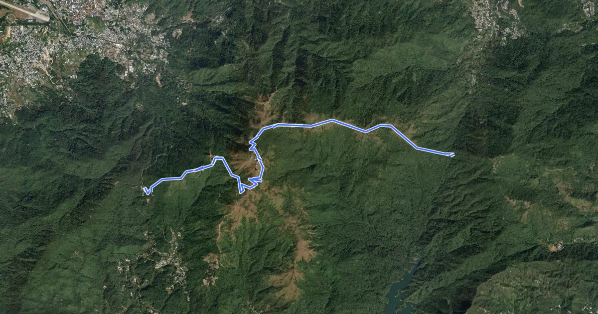 Маршрут 麥理浩徑第8段 MacLehose Trail Section 8 на спутниковом снимке