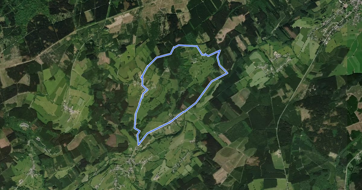 Маршрут 8. Promenade du Pouhon de Ruy на спутниковом снимке