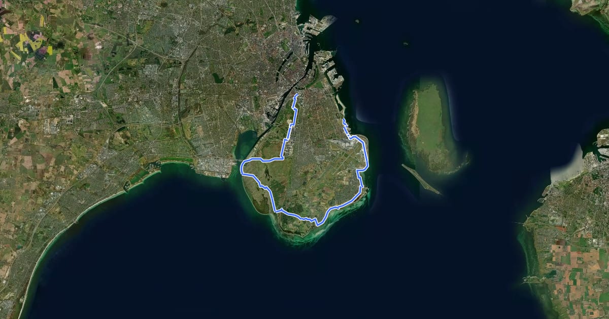 Маршрут 80 на спутниковом снимке