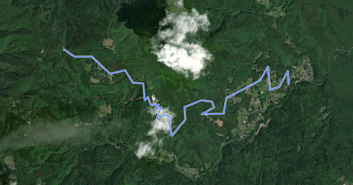 Маршрут 白石峠ＴＴ на спутниковом снимке