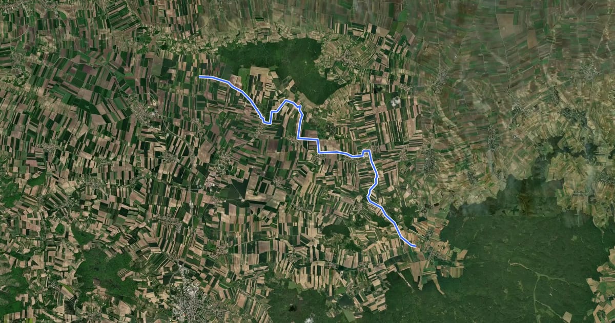 Маршрут 815 на спутниковом снимке