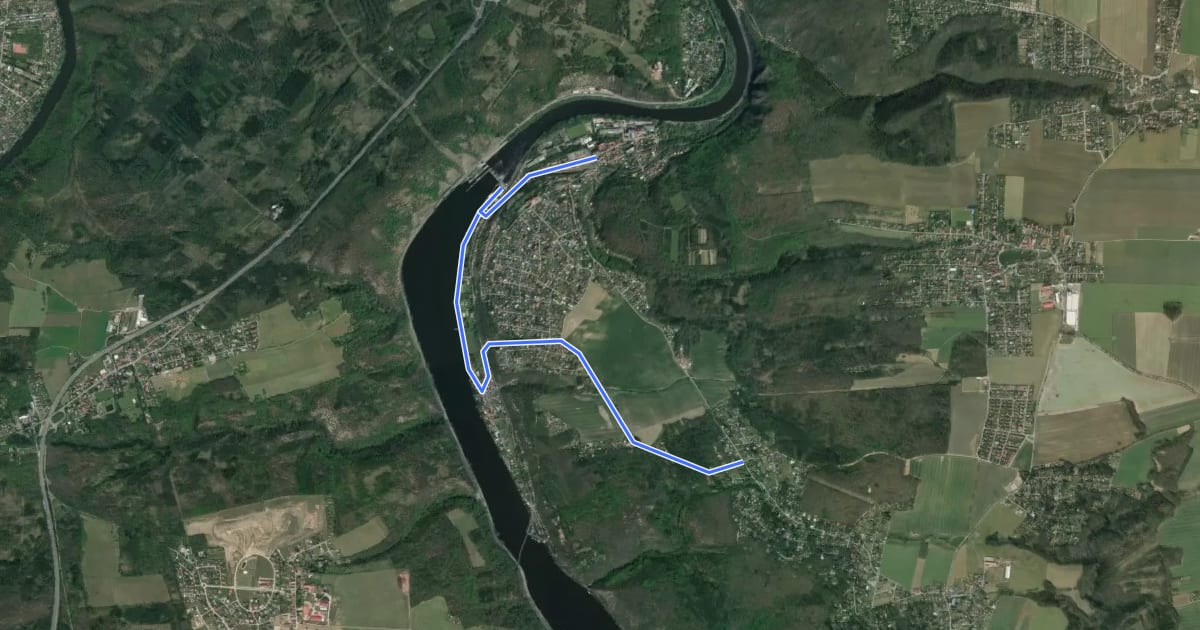 Маршрут 8231 Vrané - Březová на спутниковом снимке