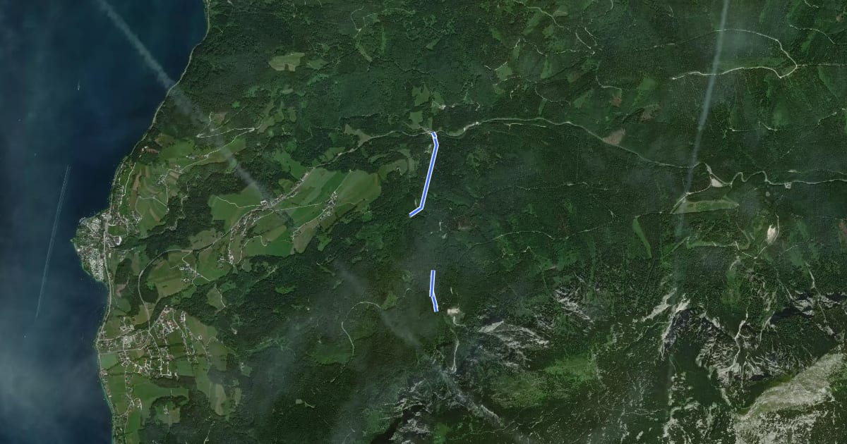 Маршрут 824: Kienklause - zum Hochleckenweg 823 на спутниковом снимке