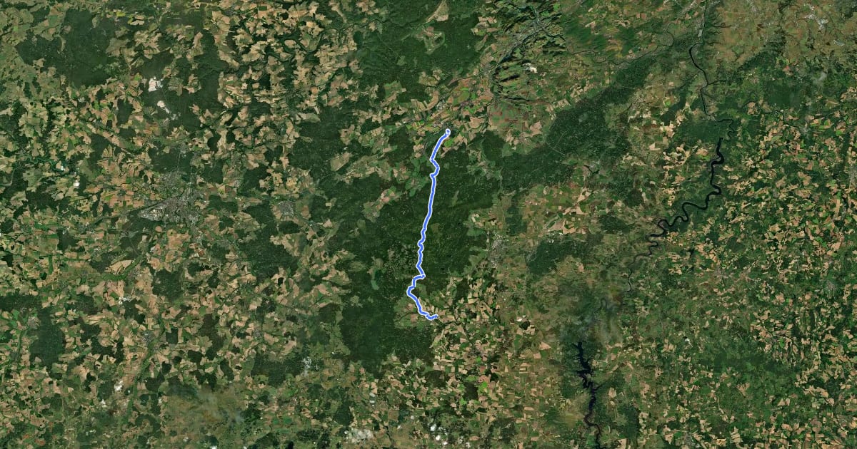 Маршрут 8244 Hořovice-Rožmitál pod Třemšínem на спутниковом снимке