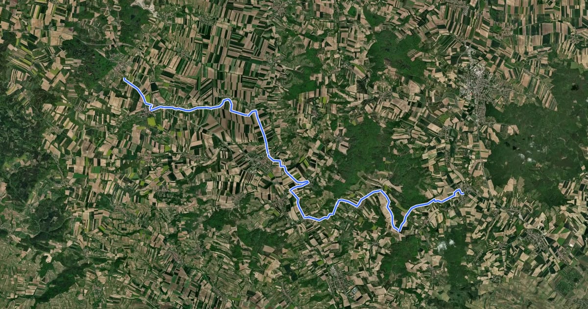 Маршрут 843 Verbindungsradweg на спутниковом снимке
