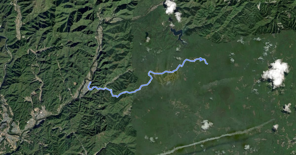 Маршрут 東海自然歩道 на спутниковом снимке
