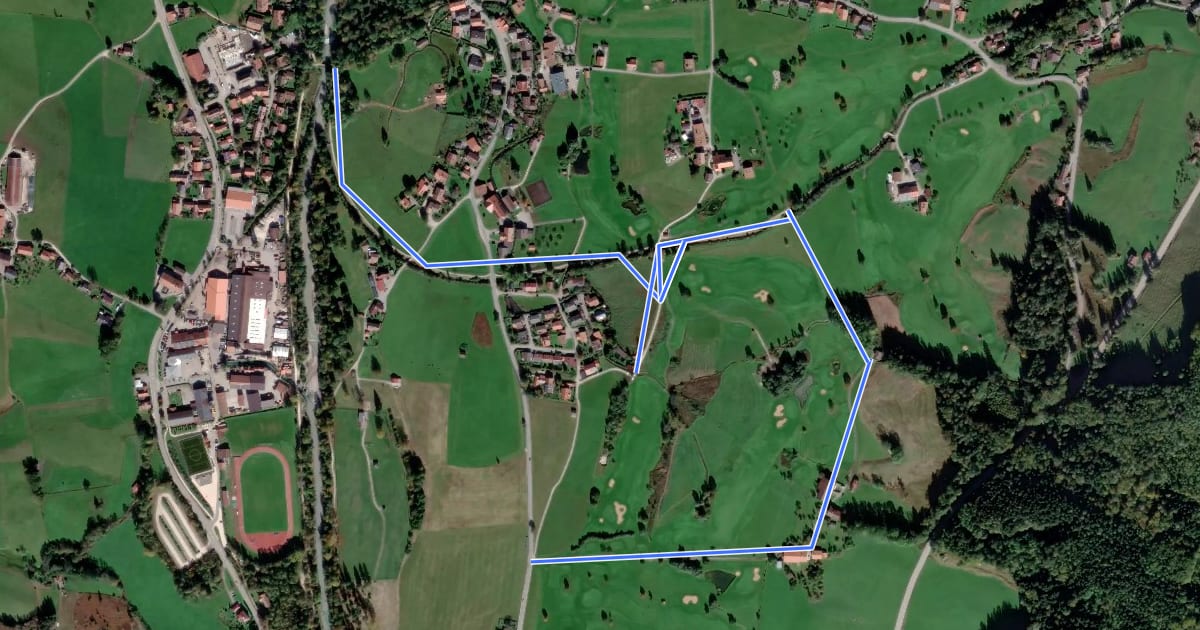 Маршрут 86 Golfplatzrundweg на спутниковом снимке