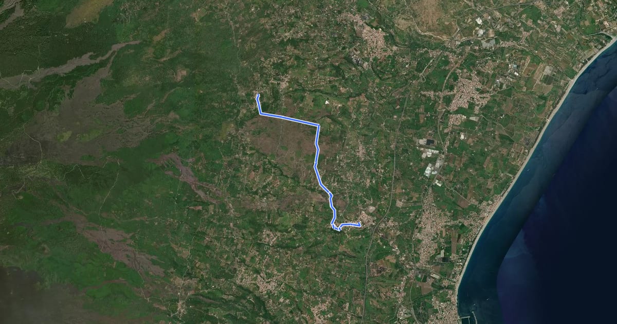 Маршрут 862 на спутниковом снимке