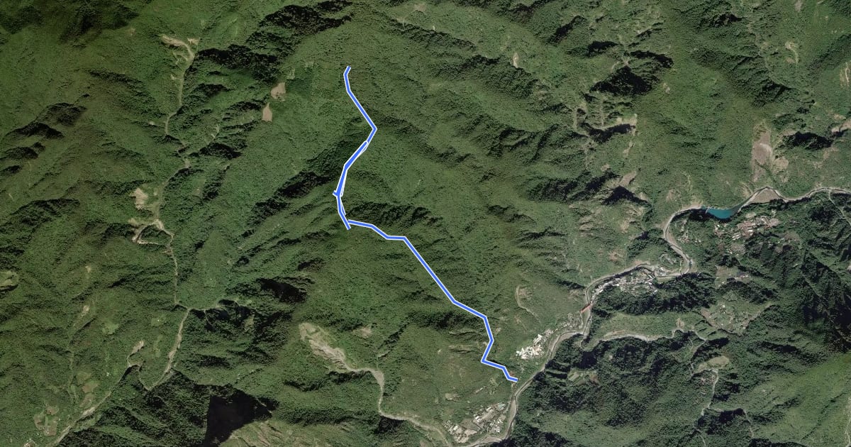Маршрут 屋我尾山步道 на спутниковом снимке