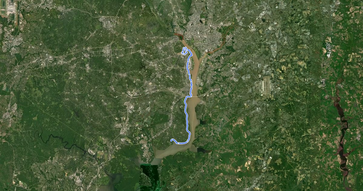 Маршрут 9/11 National Memorial Trail (Virginia) на спутниковом снимке