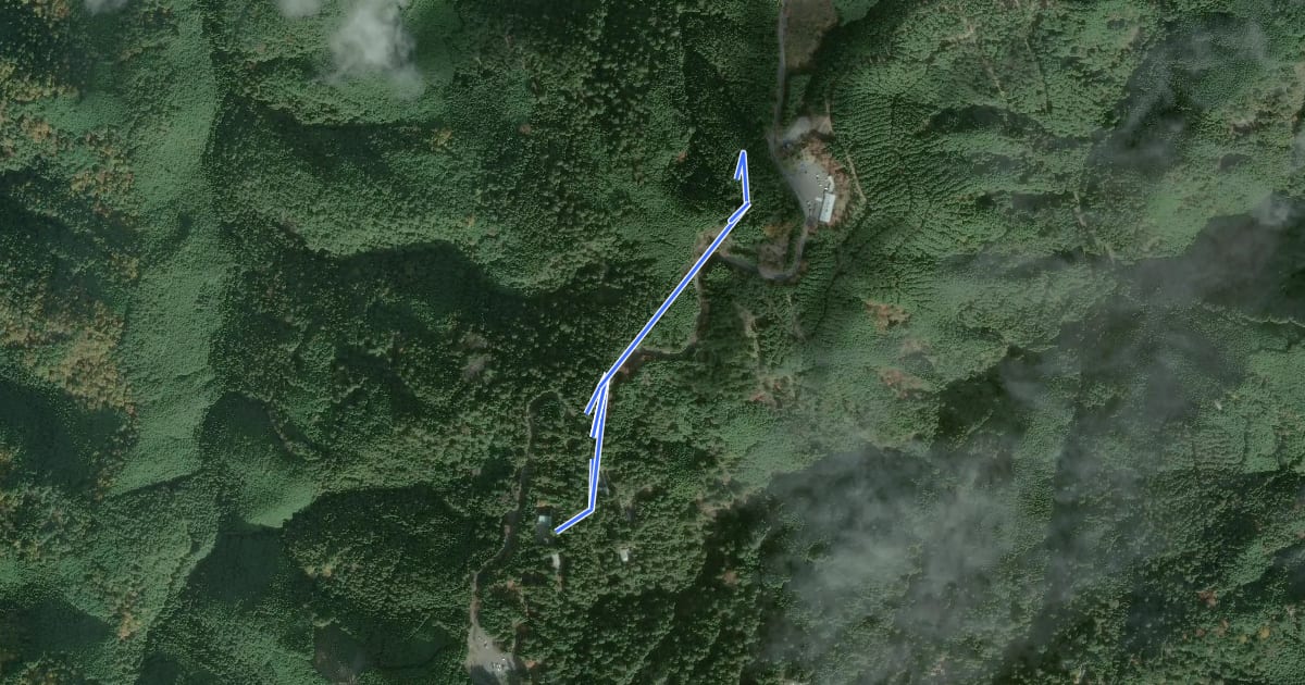 Маршрут 京都一周トレイル北山コース 9-2:11-1 на спутниковом снимке