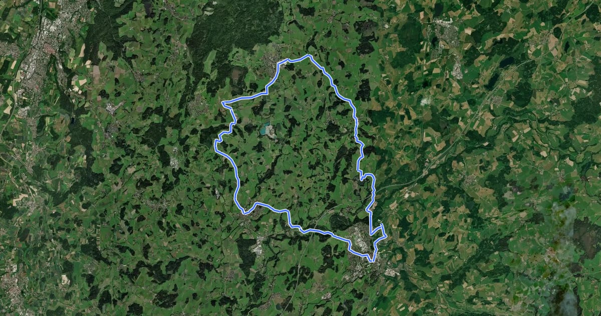 Маршрут 9 - Gartenfreunde RadReiseRegion на спутниковом снимке