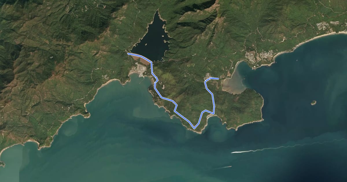 Маршрут 鳳凰徑第9段 Lantau Trail Section 9 на спутниковом снимке