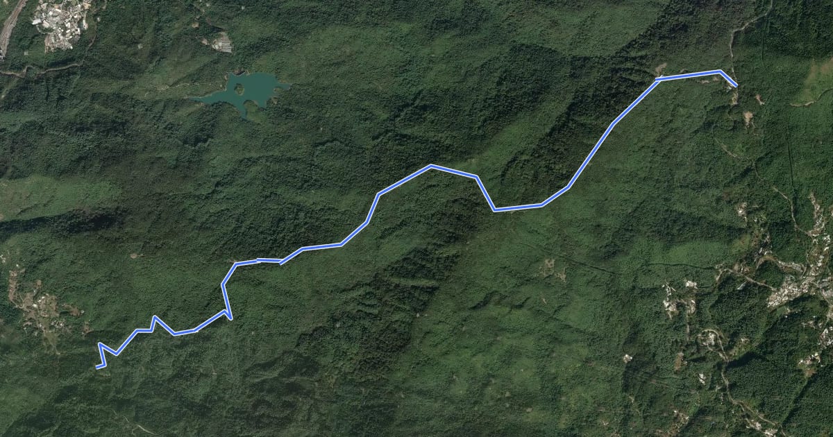 Маршрут 麥理浩徑第9段 MacLehose Trail Section 9 на спутниковом снимке