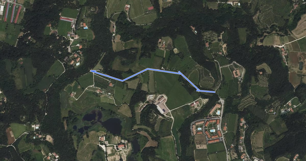 Маршрут 9 - Percorsi delle Colline Moreniche di Puegnago на спутниковом снимке