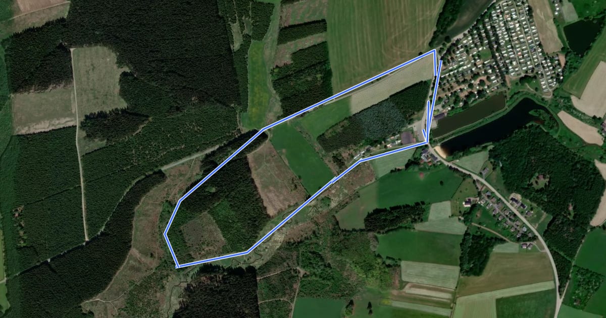 Маршрут 9. Sentier du Lac на спутниковом снимке