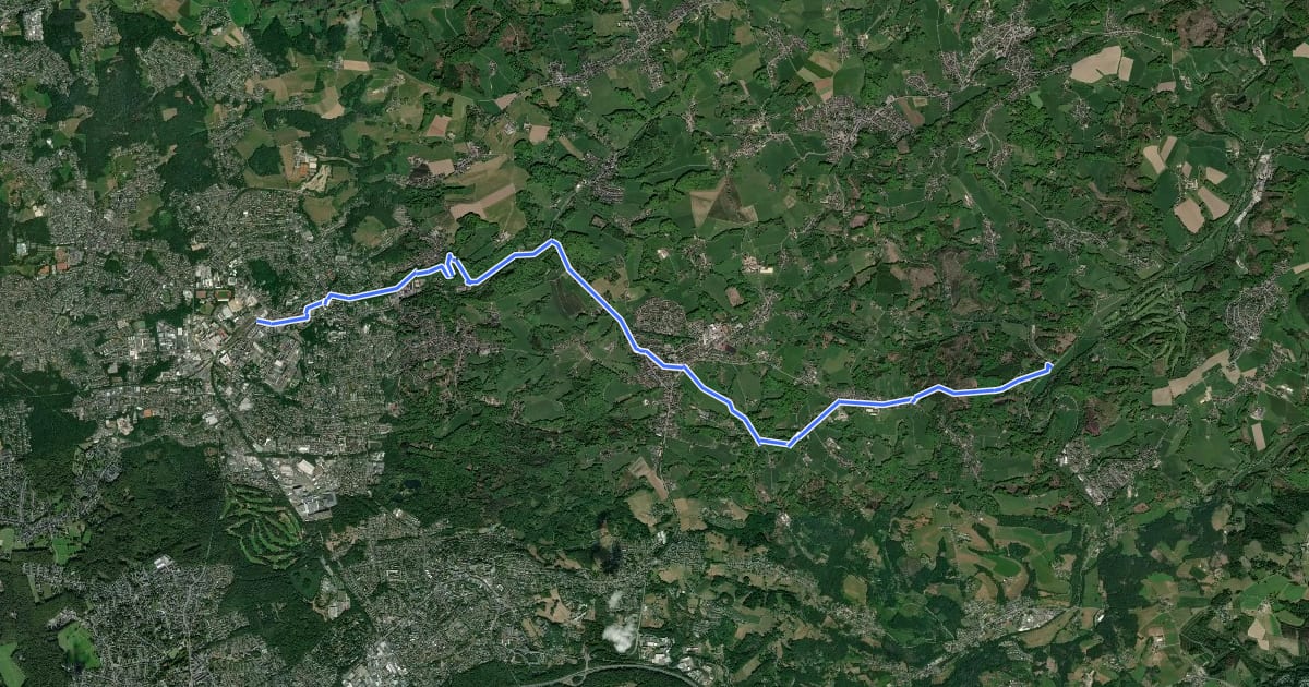 Маршрут [<9] Wanderweg 9 des KEV Bergisch Gladbach на спутниковом снимке