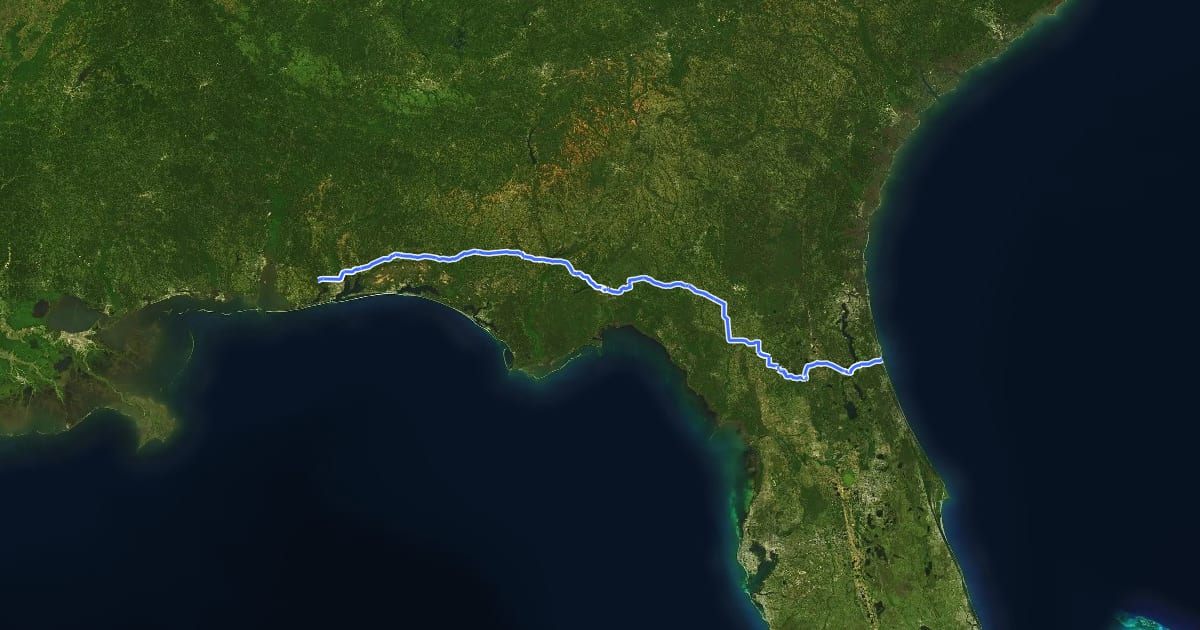 Маршрут 90 (Florida) на спутниковом снимке