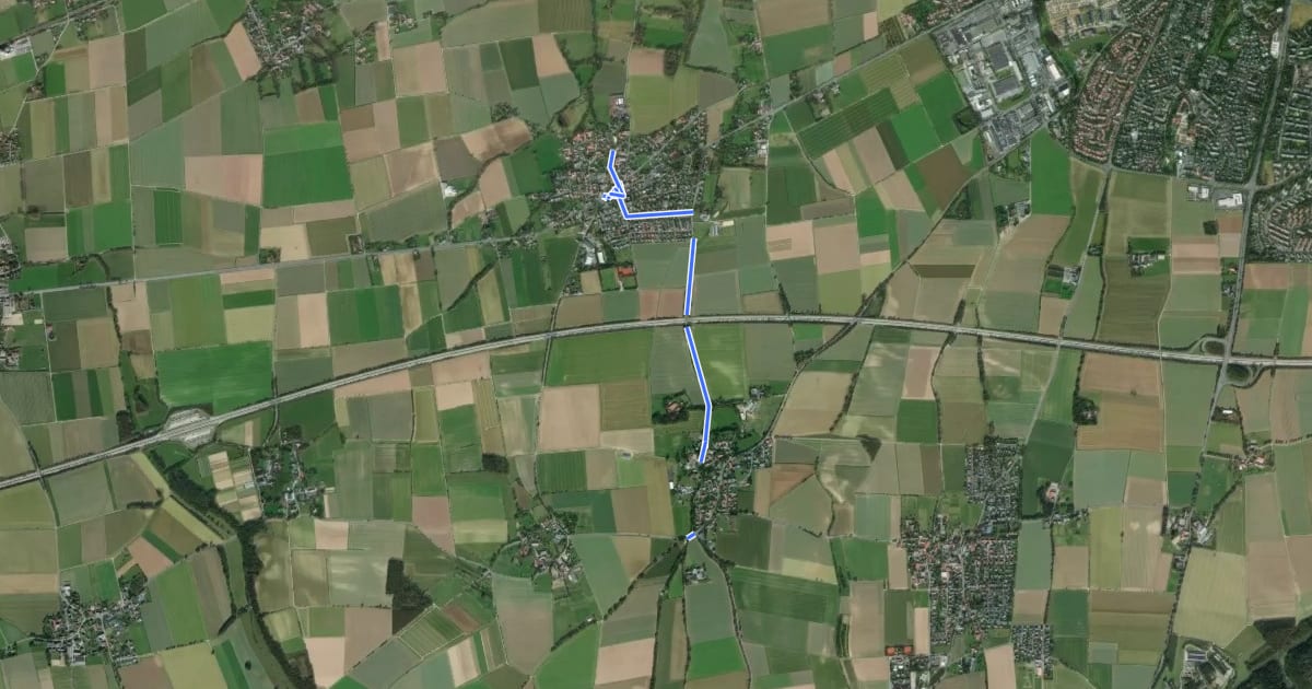 Маршрут (90) Soest-Ampen - (94) Soest-Meiningsen на спутниковом снимке