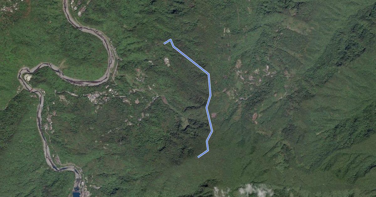 Маршрут 大桶山登山步道(忠治) на спутниковом снимке