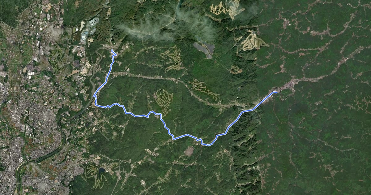 Маршрут 東海自然歩道 на спутниковом снимке