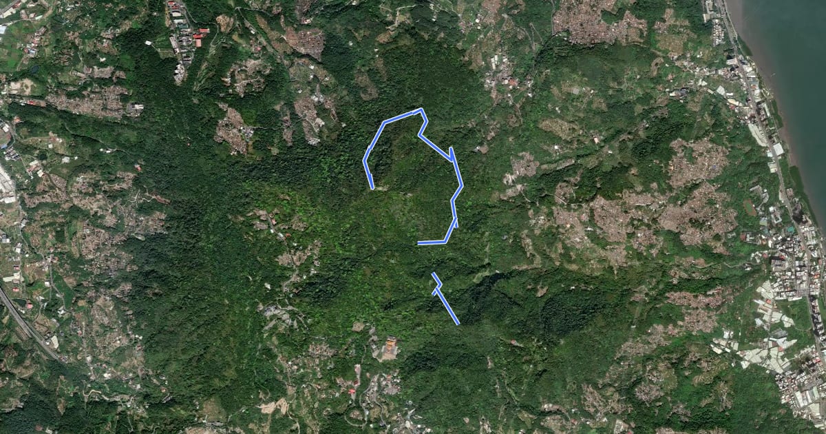 Маршрут 觀音山北橫 на спутниковом снимке