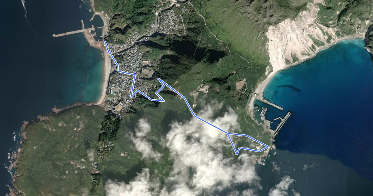 Маршрут 松山遊歩道コース на спутниковом снимке