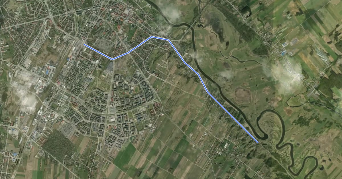 Маршрут A-1 на спутниковом снимке