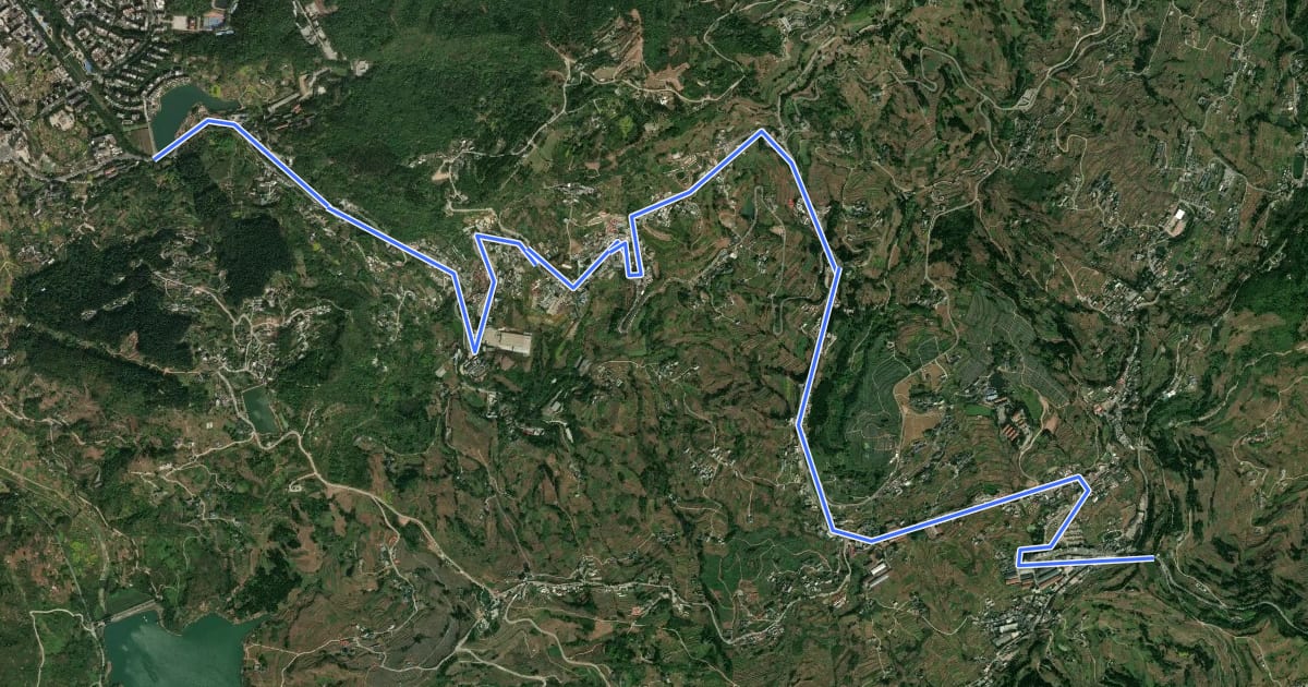Маршрут 龙泉山A面 на спутниковом снимке