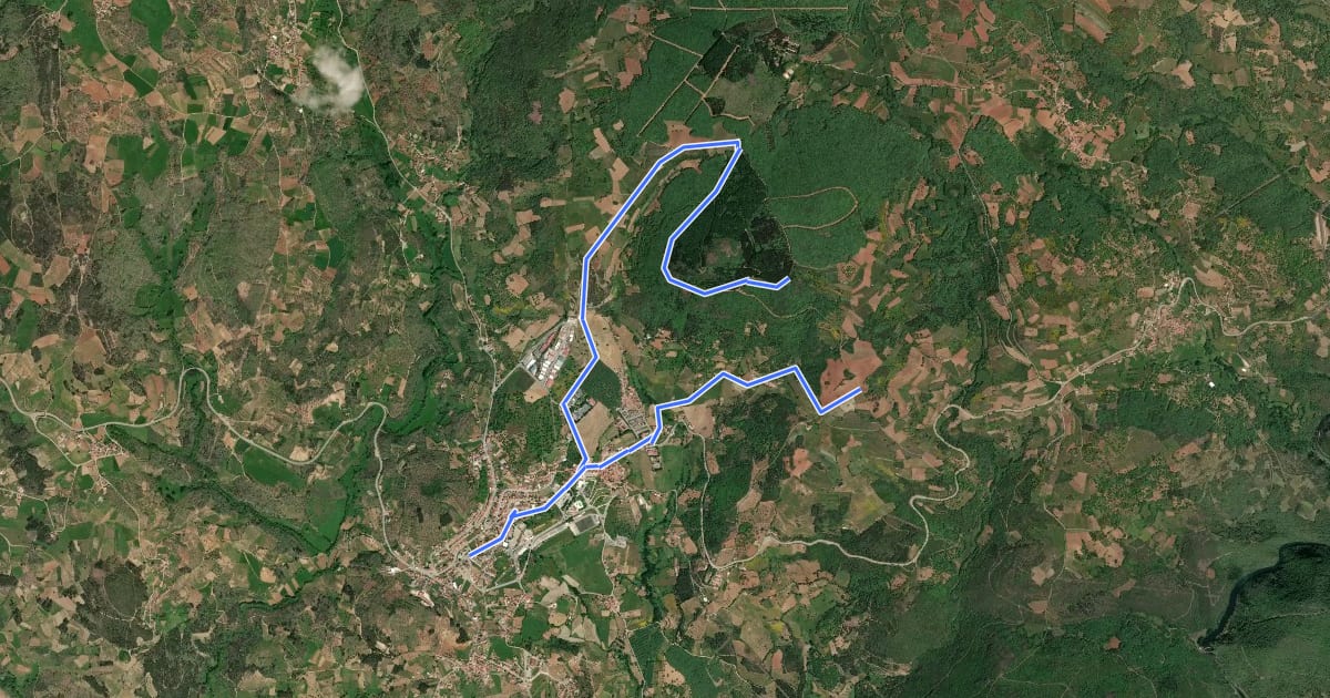 Маршрут A Caminho da Ciradelha на спутниковом снимке