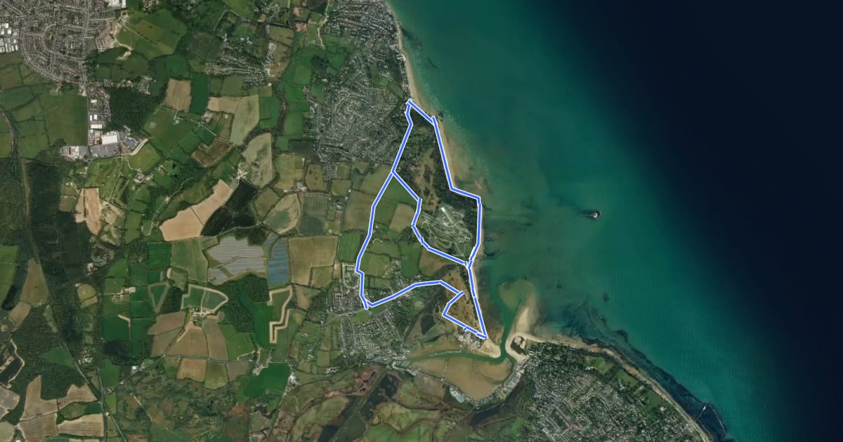 Маршрут A Coastal Walk at St Helens Duver, Isle of Wight на спутниковом снимке