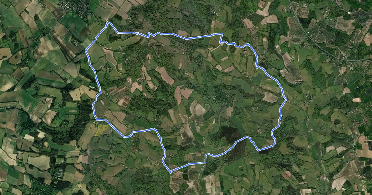 Маршрут A long walk in the Chilterns, Central Chilterns на спутниковом снимке