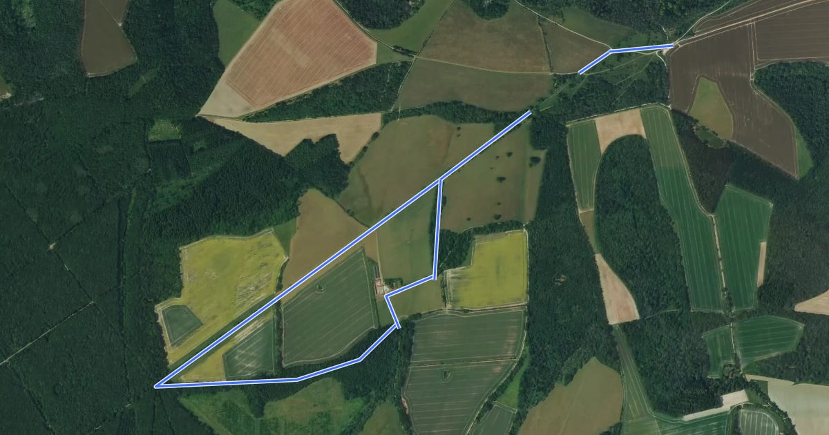 Маршрут A Roman ramble to Gumber Farm, Slindon Estate на спутниковом снимке