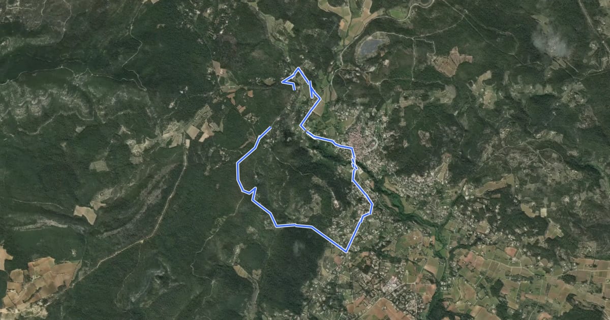 Маршрут A travers la forêt du Bessillon на спутниковом снимке
