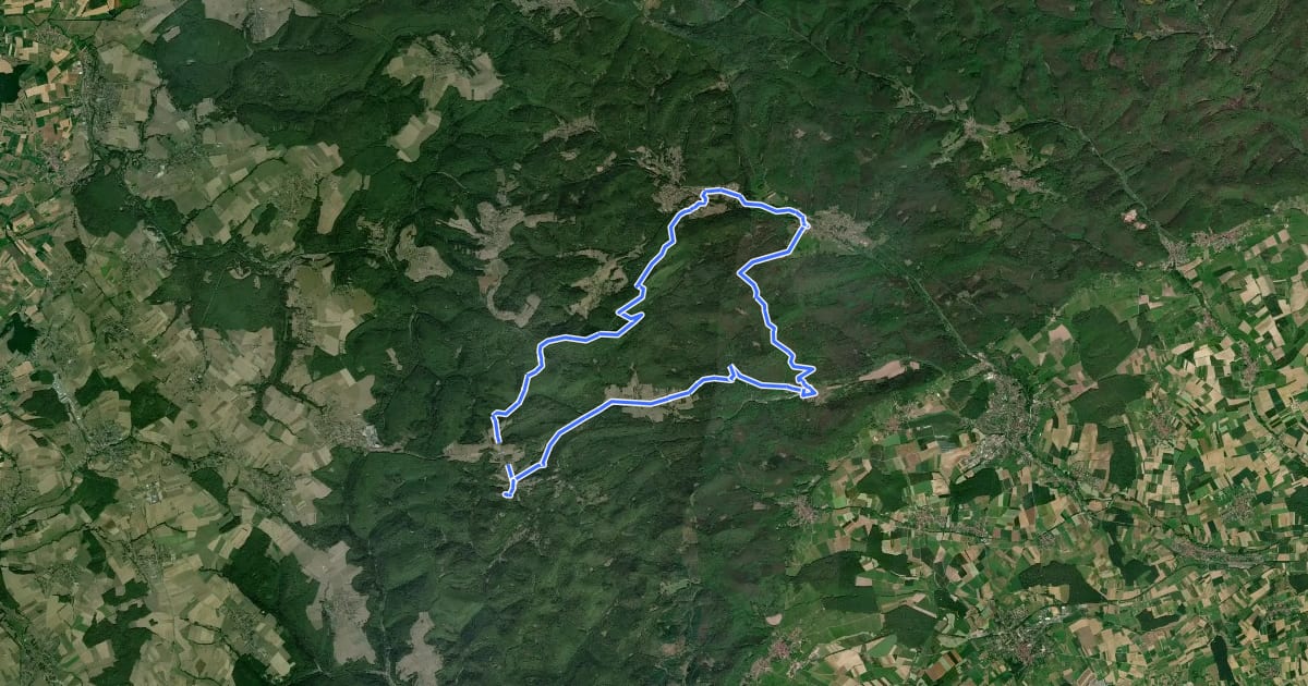 Маршрут A travers les villages на спутниковом снимке