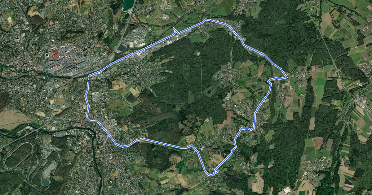 Маршрут A vélo dans l'agglo Circuit 13 на спутниковом снимке