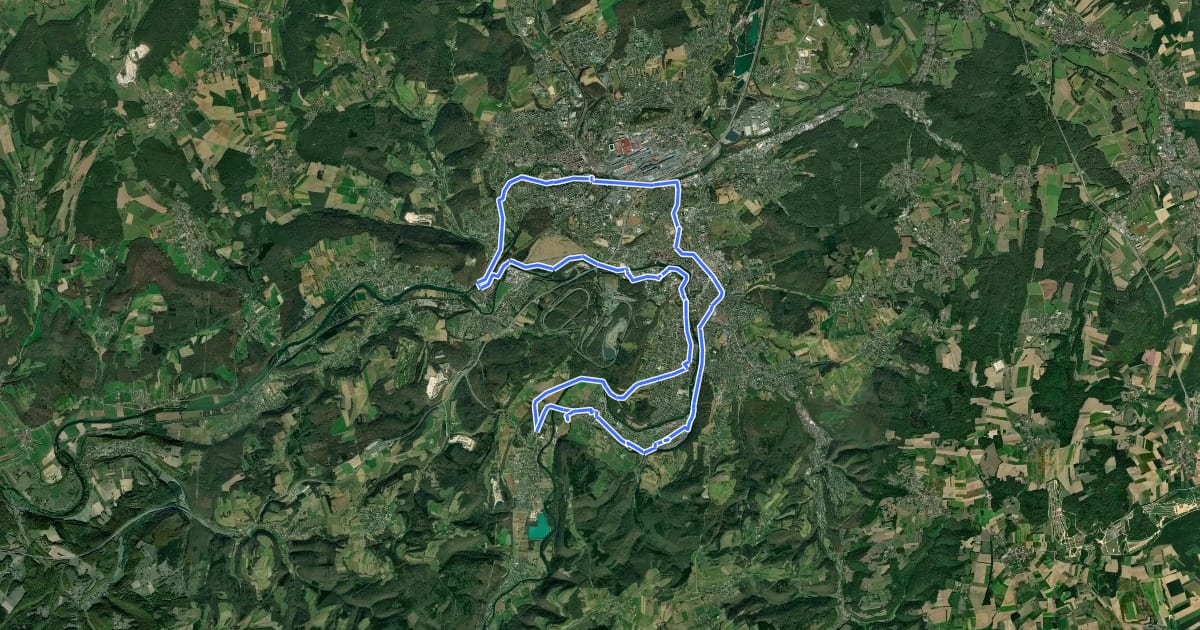 Маршрут A vélo dans l'agglo Circuit 14 на спутниковом снимке