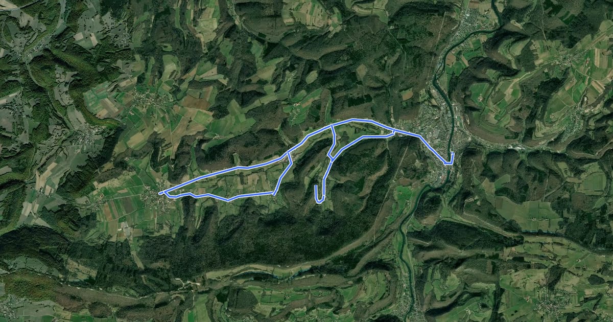 Маршрут A vélo dans l'agglo Circuit 8 на спутниковом снимке