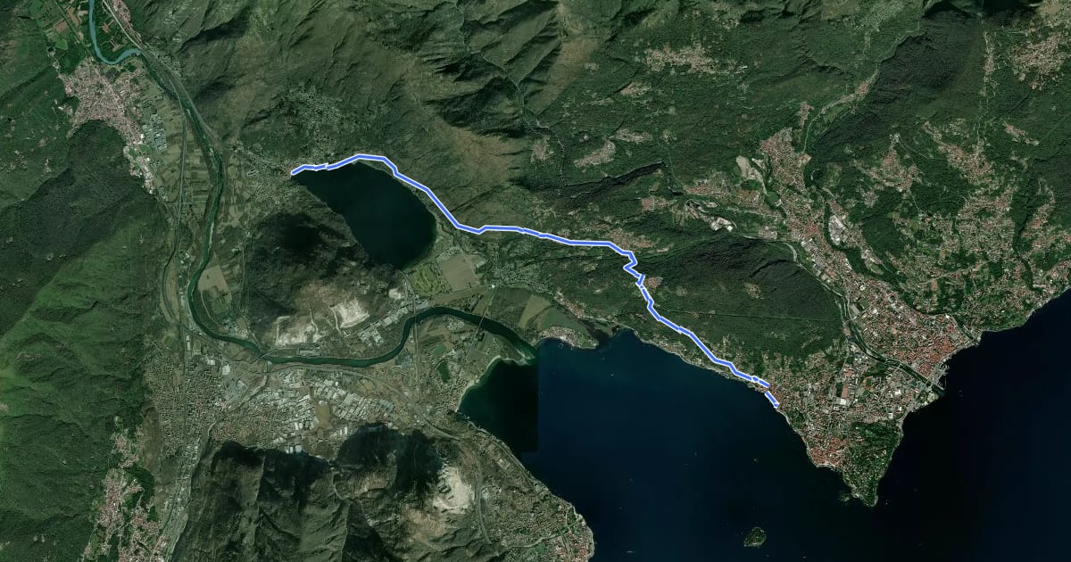 Маршрут A00 - Strada Romana (terza sezione) на спутниковом снимке